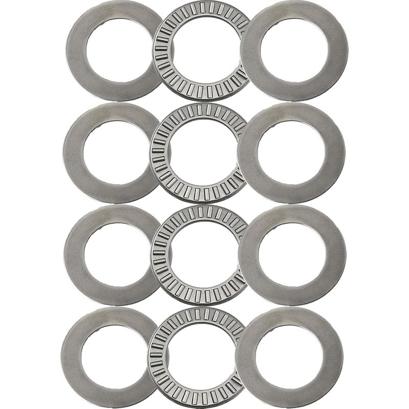 koofull 4 Sets NTA1625+2TRA, Thrust Needle Roller Bearings with Two Washers, ID 1", OD 1-9/16" - Image 1